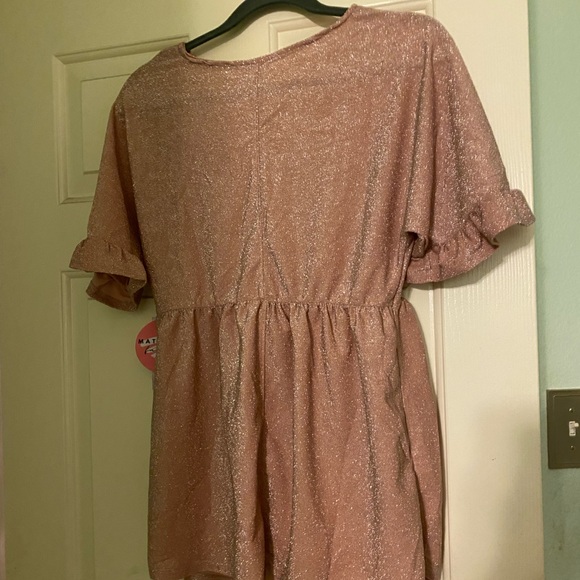 NWT Juniper Ln maternity top sparkly pink Large - Picture 3 of 5